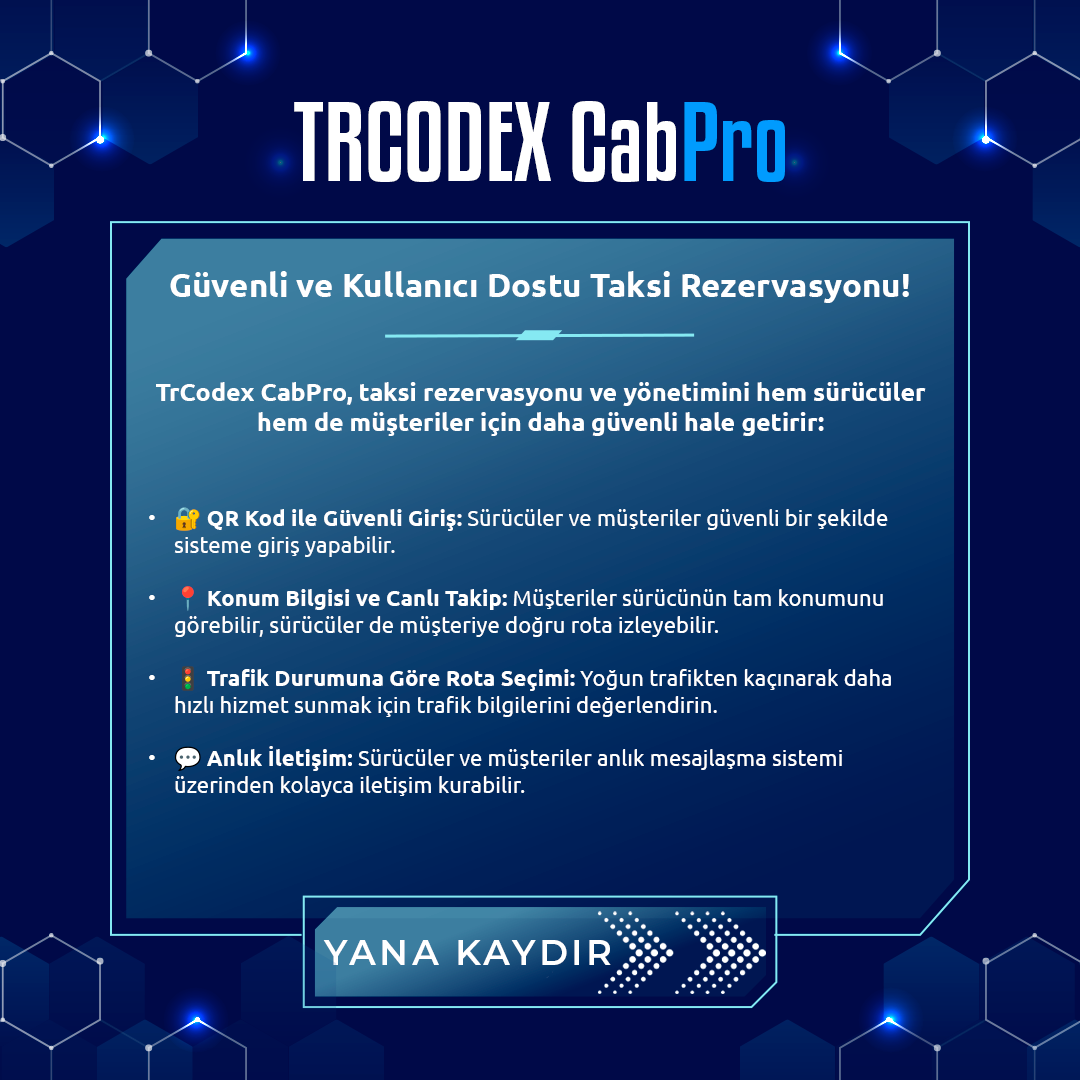 CabPro - Taksi Yönetim Kontrolü Yazılım Sistemi - Görsel 5